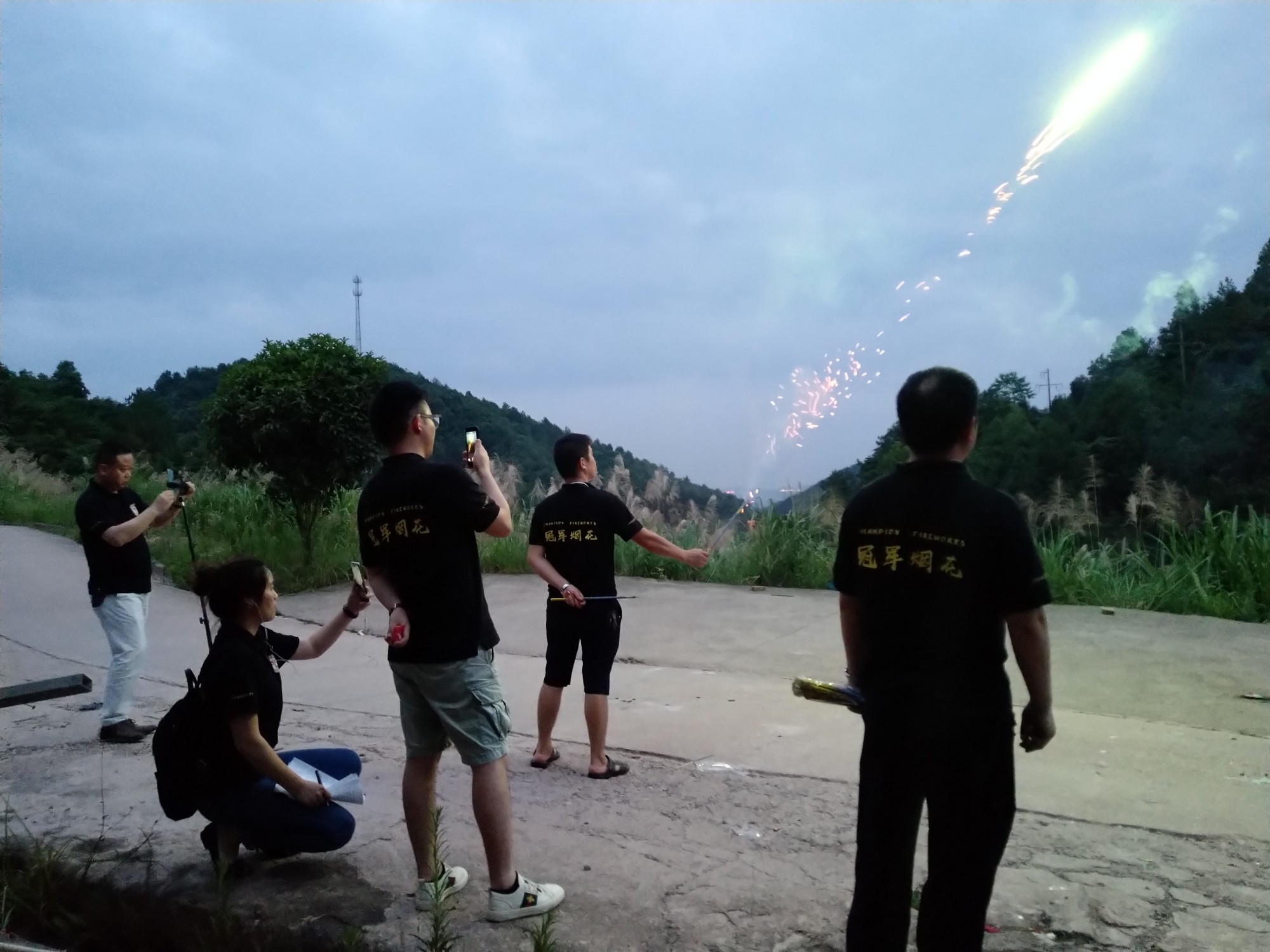 Live video of fireworks sample testing for Malaysia customer
