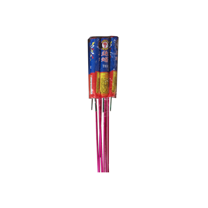 Tri-Color Racket Fireworks