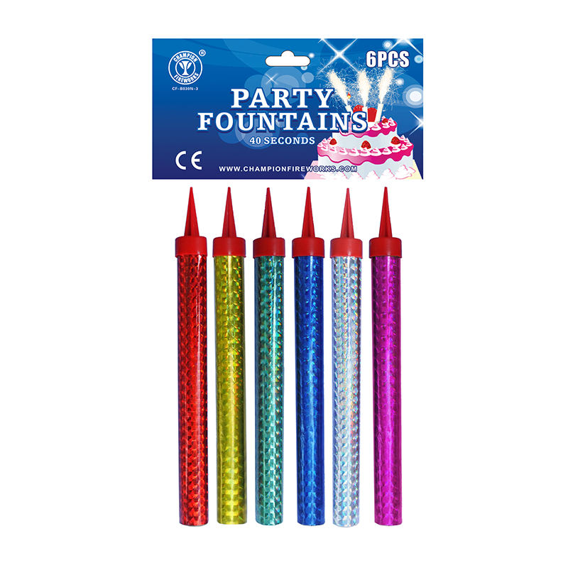 Party Fountain Fireworks 6 Pack