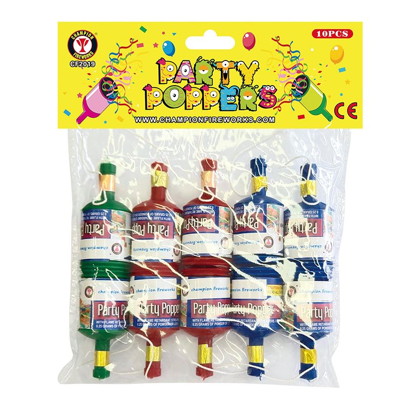 Party Poppers Fireworks 10PK